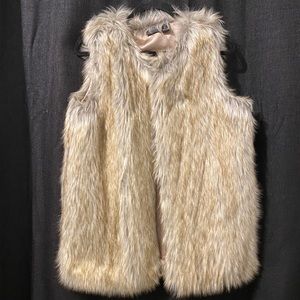 RACHEL ZOE Curtsy Faux Fur Vest